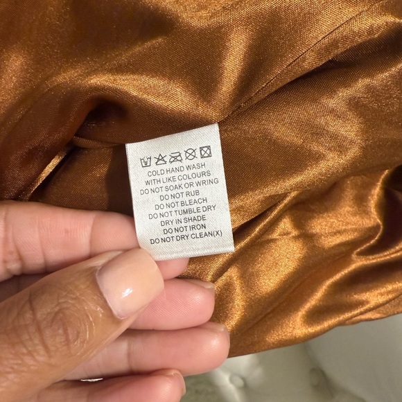 NWT MESHKI Elegant Strapless Brown Dress Size L - Picture 11 of 12